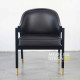 Arenda Kursi Makan Retro Mid-century Jok Kulit Oscar Black