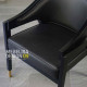 Arenda Kursi Makan Retro Mid-century Jok Kulit Oscar Black