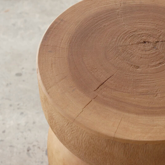 Aura Accent Stool Suar Wood