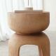 Aura Accent Stool Suar Wood