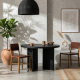 Avus Round Dining Table in Black
