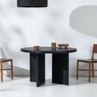 Avus Round Dining Table in Black