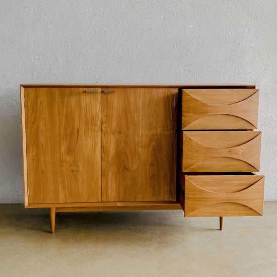 Baariz Sideboard Bufet Retro Minimalis Kayu Jati Solid