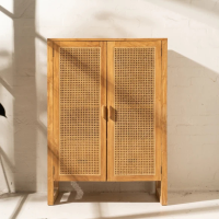 Baes Rattan and Recycled Teak Cabinet