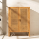 Baes Rattan and Recycled Teak Cabinet
