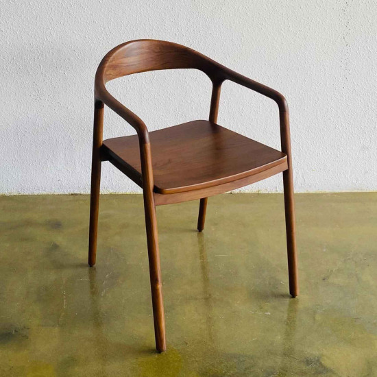 Bambor Chair Kursi Makan Cafe Kayu Jati Solid Base