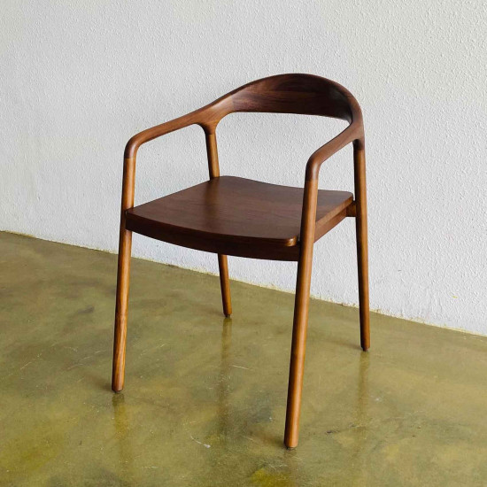 Bambor Chair Kursi Makan Cafe Kayu Jati Solid Base