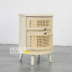 Bedside Meja Nakas 2 Laci Anyaman Rotan Retro Bleaching