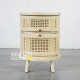 Bedside Meja Nakas 2 Laci Anyaman Rotan Retro Bleaching