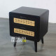 Bedside Nakas Jati Laci Rotan Retro Black Bedside Nakas Jati Laci Rotan Retro Black