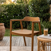 Bilbo Outdoor Slatted Dining Chair Natural