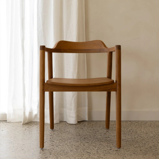 Bilbo Outdoor Slatted Dining Chair Natural