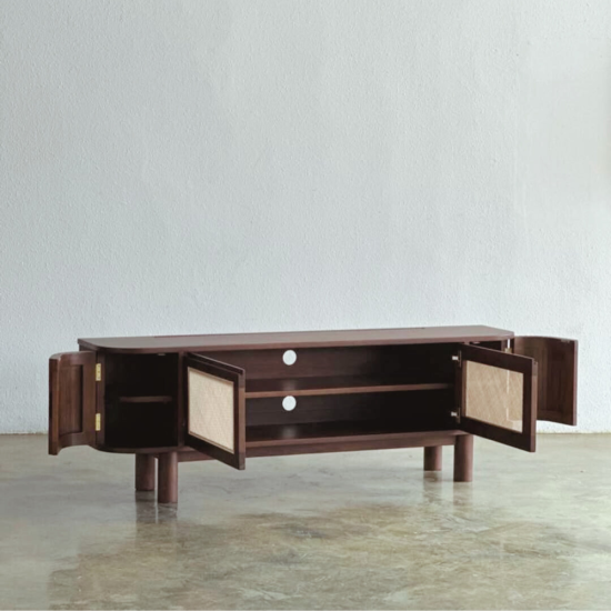 Bufet Console Meja TV Mid-Century Kayu Jati
