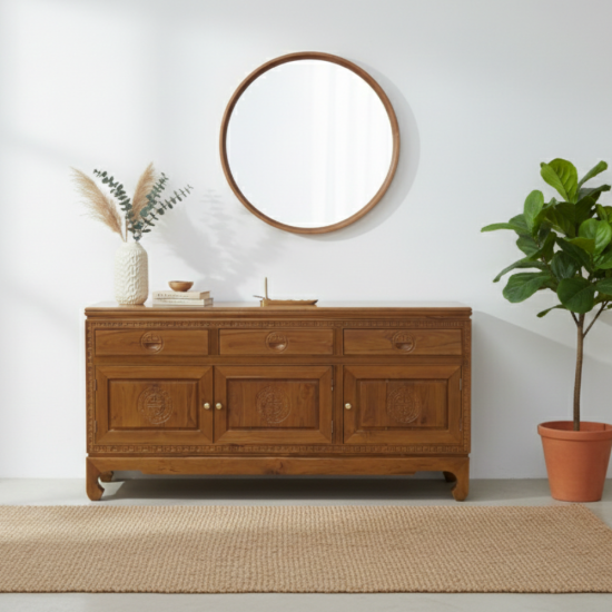 Bufet Minimalis Jati 3 Pintu Taruna