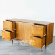 Bufet Retro Mid-Century Minimalis Kayu Jati Solid