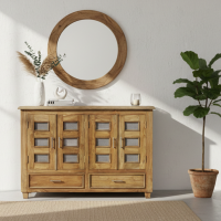 Bufet Ruang Tamu Minimalis Kontemporer Rustic