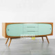 Bufet TV Retro Modern Minimalis Kayu Jati Warna Kombinasi