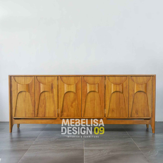 Bufet TV Ruang Tamu Mid-Century Modern Kayu Jati