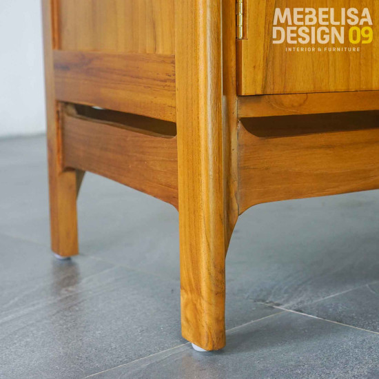 Bufet TV Ruang Tamu Mid-Century Modern Kayu Jati