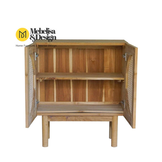 Cabinet Lemari Sepatu 2 Pintu Kombinasi Rotan Cabinet Lemari Sepatu 2 Pintu Kombinasi Rotan