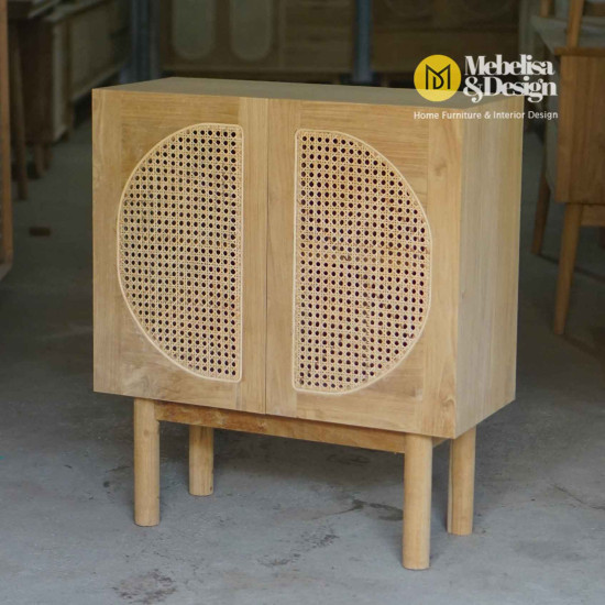Cabinet Lemari Sepatu 2 Pintu Kombinasi Rotan Cabinet Lemari Sepatu 2 Pintu Kombinasi Rotan