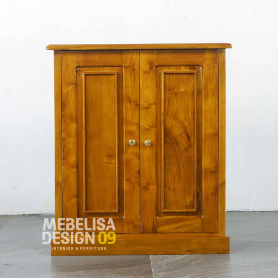 Cabinet Lemari Sepatu Sandal Kayu Jati Minimalis