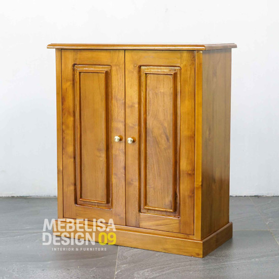 Cabinet Lemari Sepatu Sandal Kayu Jati Minimalis
