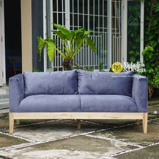 Cascandian Sofa Modern Minimalis Kayu Jati Bleaching