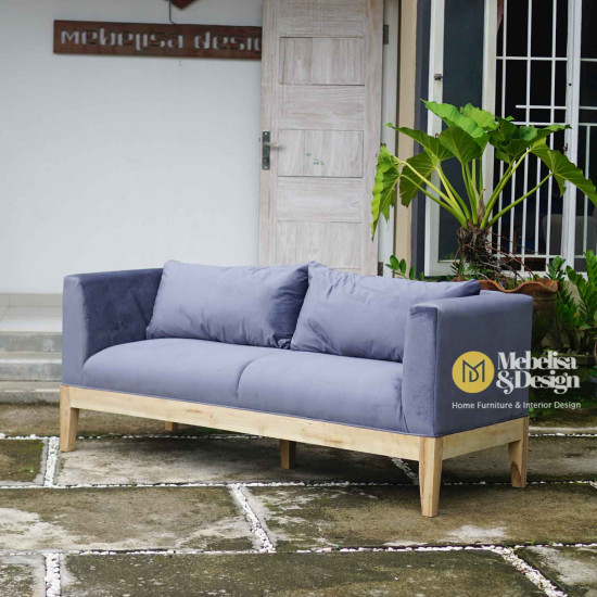Cascandian Sofa Modern Minimalis Kayu Jati Bleaching