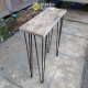 Chunky Reclaimed Teak Wood Console Table Hairpin Legs