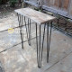 Chunky Reclaimed Teak Wood Console Table Hairpin Legs