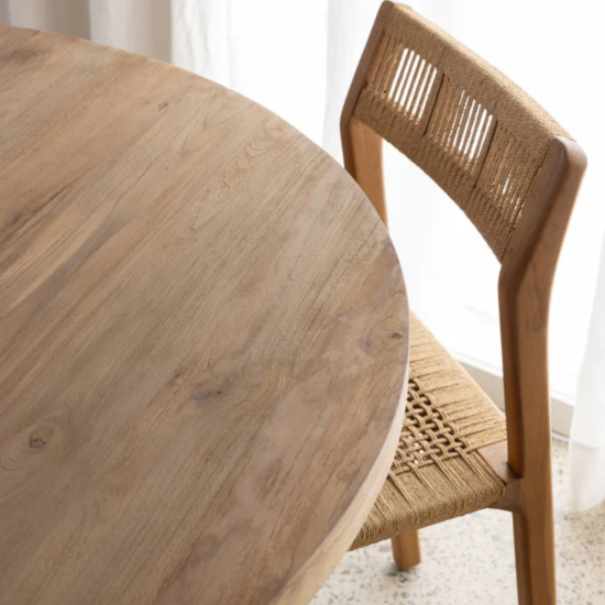 Circular Reclaimed Teak Dining Table
