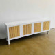 Cubi TV Console Bufet TV Ruang Tamu Minimalis Vintage 4 Pintu