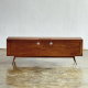 Dewita TV Console Bufet TV Retro Kayu Jati Kombinasi Pintu Anyaman
