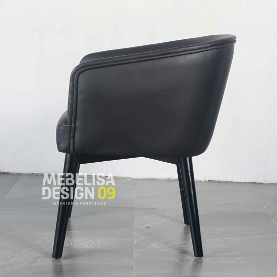Dining Chai Kursi Makan Resto Cafe Jok Black Finish