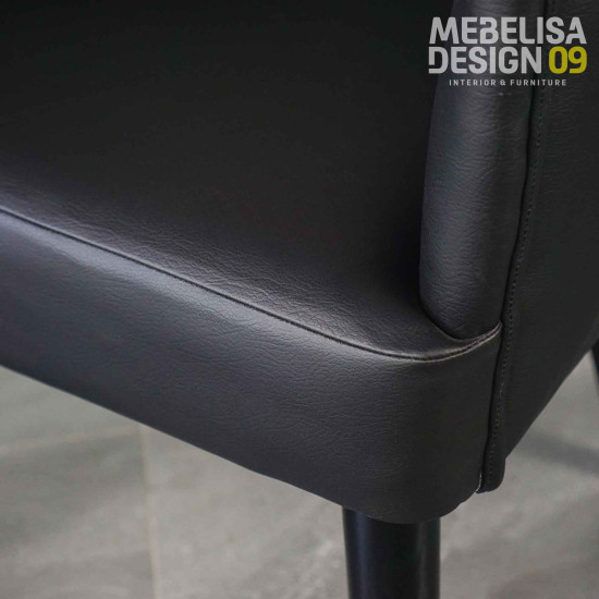 Dining Chai Kursi Makan Resto Cafe Jok Black Finish