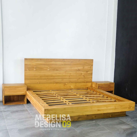 Dipan Tempat Tidur Minimalis Kayu Jati Solid Set 2 Nakas Dipan Tempat Tidur Minimalis Kayu Jati Solid Set 2 Nakas