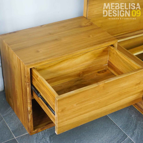 Dipan Tempat Tidur Minimalis Kayu Jati Solid Set 2 Nakas Dipan Tempat Tidur Minimalis Kayu Jati Solid Set 2 Nakas