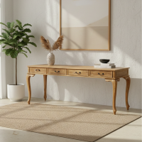 Display Console Table 4 Drawers Living Room Recycle Teak