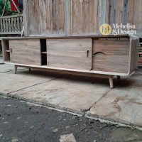 Edison Recycled Teak Wood TV Stand Retro Vintage Style Edison Recycled Teak Wood TV Stand Retro Vintage Style