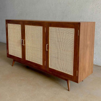 Eira Shoe Cabinet Bufet Rak Sepatu Minimalis Kombinasi Rotan