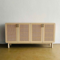 Figma Shoe Cabinet Bufet Rak Sepatu Panjang Minimalis 4 Pintu Anyaman