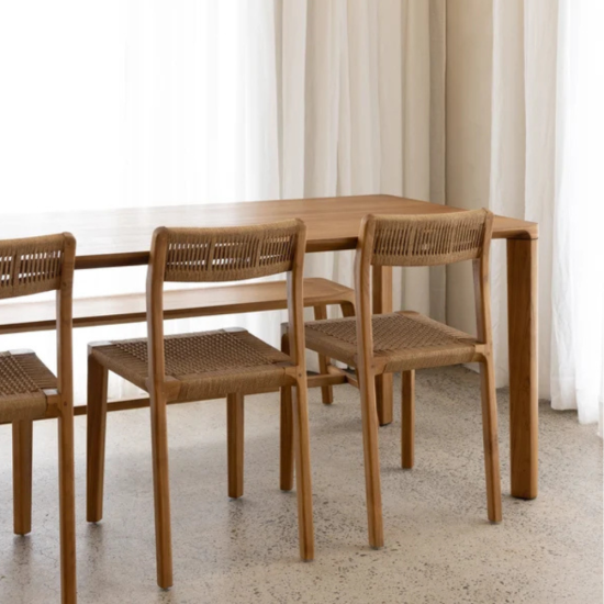 Glide Dining Table Set Natural