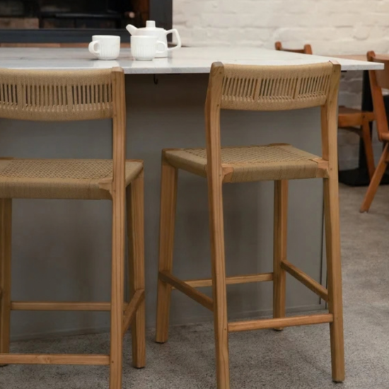 Glide Luxe Stool Natural Loom Glide Luxe Stool Natural Loom