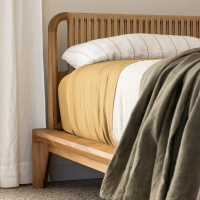 Gliden Loom Bed Base Natural Teak