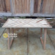 Herringbone Recycled Teak Wood Dining Table