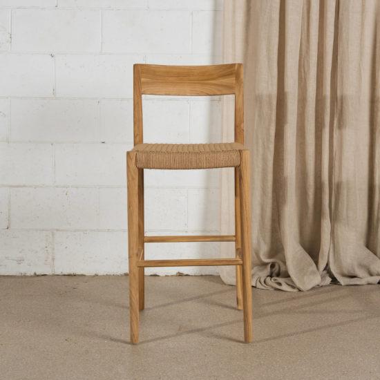 Ida Woven Barstool with Back