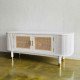 Inayah TV Console Bufet TV Retro Modern Kayu Solid Duko Putih