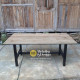 Industrial Style Reclaimed Teak Dining Table & Benches