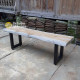Industrial Live Edge Bench Reclaimed Wood Industrial Live Edge Bench Reclaimed Wood